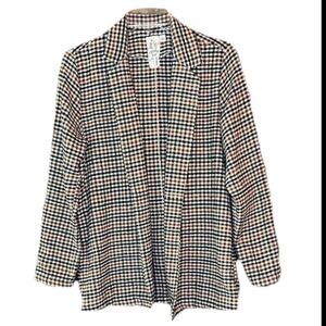 Sadie & Sage Harmless Banter Plaid Women’s Open Front Blazer Jacket